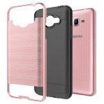 Wholesale Samsung Galaxy J2 Prime, Grand Prime Plus Armor Hybrid Case (Rose Gold)